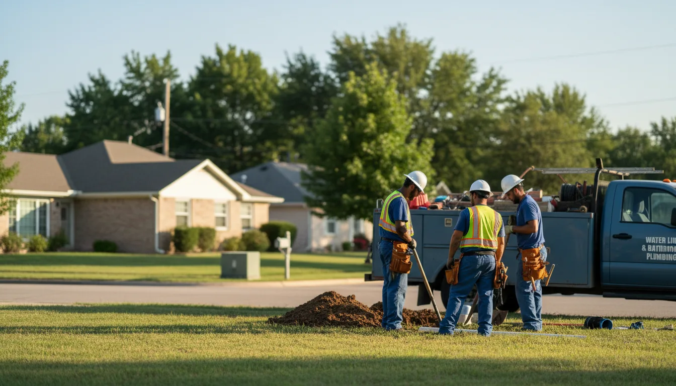 Residential water line and bathroom plumbing service in Joaquin, TX